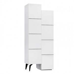 Ντουλάπι κουζίνας/μπάνιου - Παπουτσοθήκη Stair Megapap χρώμα λευκό 62,2x37,4x156εκ.