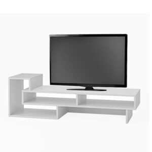 Έπιπλο τηλεόρασης Tetra Megapap χρώμα λευκό 136,7x40x42εκ.