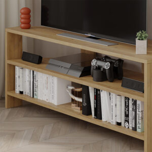 Έπιπλο τηλεόρασης γωνιακό Thales Megapap χρώμα sapphire oak 110x36x45εκ.