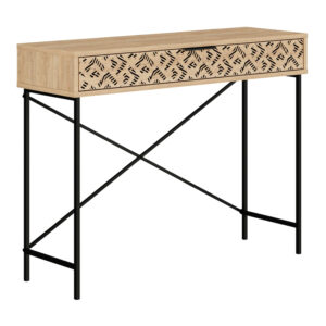 Κονσόλα Heaton Megapap μεταλλική - μελαμίνης χρώμα sapphire oak 110x35,6x90εκ.