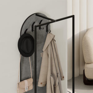 Έπιπλο εισόδου Archy Megapap χρώμα γκρι ρετρό 53x31,7x180εκ.