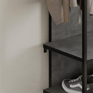 Έπιπλο εισόδου Archy Megapap χρώμα γκρι ρετρό 53x31,7x180εκ.