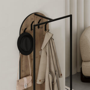 Έπιπλο εισόδου Archy Megapap χρώμα ανοιχτό καρυδί 53x31,7x180εκ.