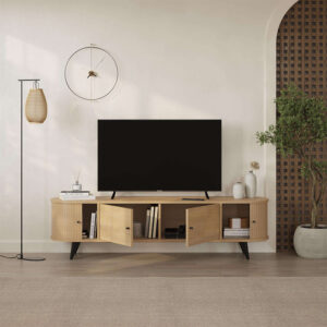 Έπιπλο τηλεόρασης Gentle Megapap χρώμα sapphire oak 180x40x52εκ.