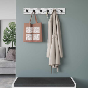 Κρεμάστρα τοίχου Flow Megapap χρώμα λευκό 63x1,8x9,8εκ.