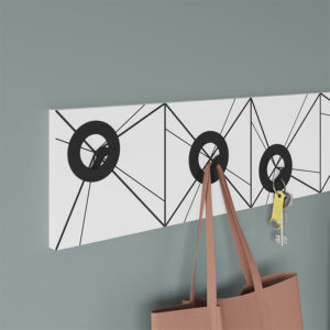 Κρεμάστρα τοίχου Vizy Megapap χρώμα λευκό 90x1,8x18εκ.