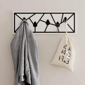 Κρεμάστρα τοίχου Trace Megapap χρώμα λευκό 74,6x1,8x26,6εκ.