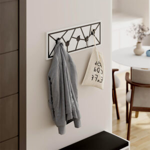 Κρεμάστρα τοίχου Trace Megapap χρώμα λευκό 74,6x1,8x26,6εκ.