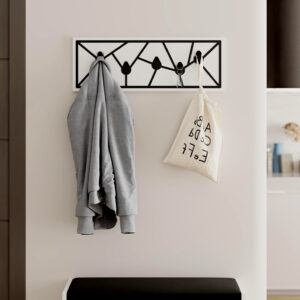 Κρεμάστρα τοίχου Trace Megapap χρώμα λευκό 74,6x1,8x26,6εκ.