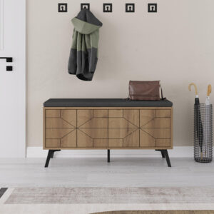 Παπουτσοθήκη Dune Megapap χρώμα ανοιχτό καρυδί 107x35x55εκ.