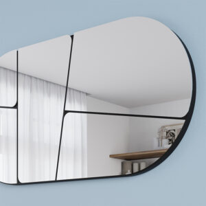 Καθρέπτης τοίχου Otis Megapap χρώμα μαύρο 80x2,2x40εκ.