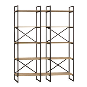 Βιβλιοθήκη Dusan Megapap χρώμα sepet oak 143,5x30x175εκ.