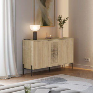 Μπουφές Naive Megapap χρώμα sapphire oak 126x40x80εκ.