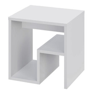 Τραπεζάκι βοηθητικό - Κομοδίνο Bon Megapap χρώμα λευκό 40x35x40εκ.