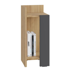 Κομοδίνο Elos Megapap χρώμα saphhire oak - silky black 30x31,7x55εκ.