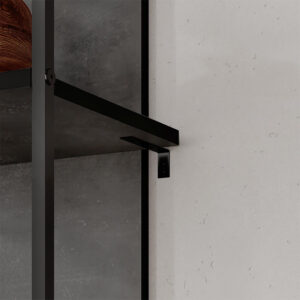 Βιβλιοθήκη Archy Megapap χρώμα γκρι ρετρό 53x31,7x180εκ.