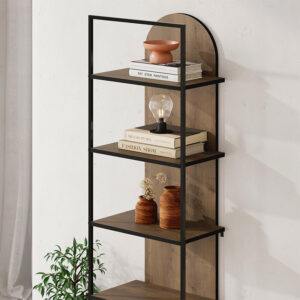 Βιβλιοθήκη Archy Megapap χρώμα ανοιχτό καρυδί 53x31,7x180εκ.