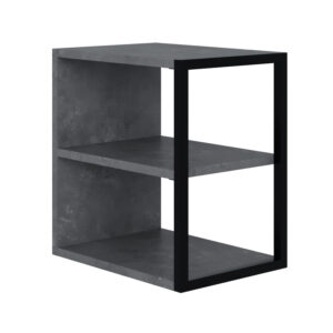 Τραπεζάκι βοηθητικό - Κομοδίνο Echo Megapap χρώμα γκρι ρετρό 30x42x45εκ.