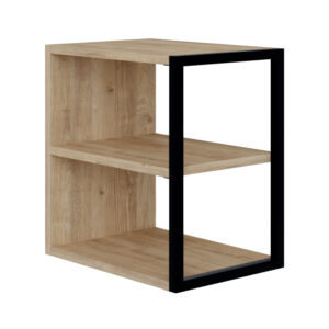 Τραπεζάκι βοηθητικό - Κομοδίνο Echo Megapap χρώμα sapphire oak 30x42x45εκ.