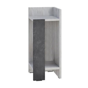 Κομοδίνο Elos Megapap δεξί χρώμα λευκό αντικέ - γκρι ρετρό 25x27x60εκ.