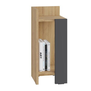 Κομοδίνο Elos Megapap αριστερό χρώμα sapphire oak - ανθρακί 25x27x60εκ.