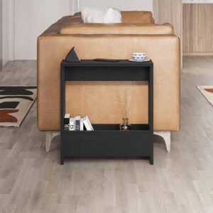 Τραπεζάκι βοηθητικό Simpi Megapap χρώμα black wood 55x20x60εκ.