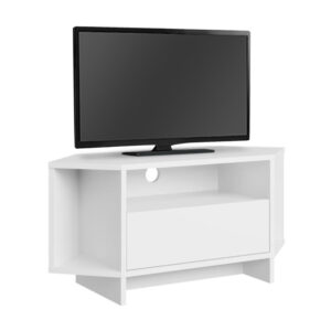 Έπιπλο τηλεόρασης γωνιακό Viva Megapap χρώμα λευκό 95,7x35,4x45εκ.