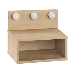 Κομοδίνο επιτοίχιο Treo Megapap με LED χρώμα sapphire oak 40x30x33,8εκ.