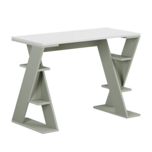 Γραφείο εργασίας Papillon Megapap χρώμα ash green - λευκό 106x50x75εκ