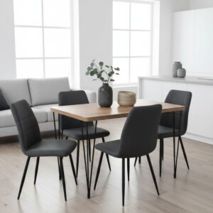 Τραπέζι Roger Megapap Mdf - μεταλλικό χρώμα ακακίας 120x70x75εκ.