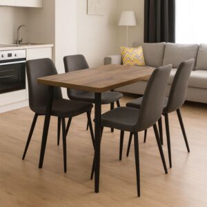 Τραπέζι Levico Megapap Mdf - μεταλλικό χρώμα ακακίας 120x70x75εκ.