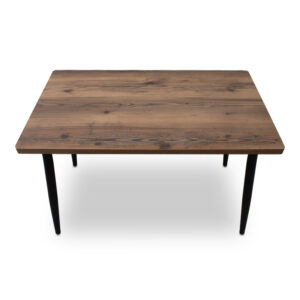 Τραπέζι Levico Megapap Mdf - μεταλλικό χρώμα καπνιστή καρυδιά 120x70x75εκ.