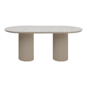 Τραπέζι Hazar Megapap Mdf χρώμα travertine - sandstone 180x90x77εκ.