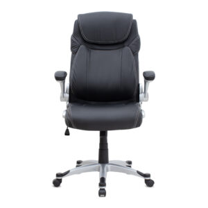 Καρέκλα γραφείου διευθυντική Gustavo Megapap από τεχνόδερμα χρώμα μαύρο 69x65x116/126εκ.