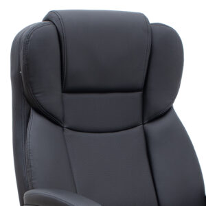 Καρέκλα γραφείου διευθυντική Morgan Megapap από τεχνόδερμα χρώμα μαύρο 67x65x112/122εκ.