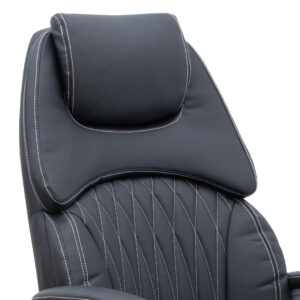 Καρέκλα γραφείου διευθυντική Duke Megapap από τεχνόδερμα χρώμα μαύρο 72x70x120/125εκ.