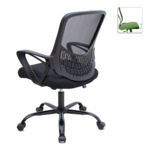 Καρέκλα γραφείου Freda Megapap με ύφασμα Mesh χρώμα μαύρο 65x65x90/100εκ.