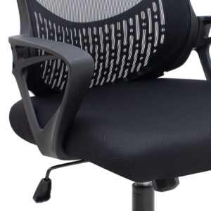 Καρέκλα γραφείου Freda Megapap με ύφασμα Mesh χρώμα μαύρο 65x65x90/100εκ.