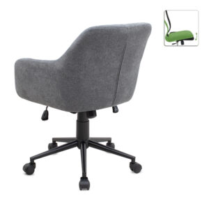 Καρέκλα γραφείου Alice Megapap υφασμάτινη χρώμα γκρι 61x61x80/90εκ.