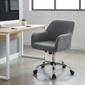 Καρέκλα γραφείου Lana Megapap υφασμάτινη χρώμα γκρι 61x61x80/90εκ.