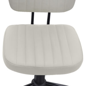 Καρέκλα γραφείου Romano Megapap από τεχνόδερμα χρώμα λευκό 46x53x79/86εκ.