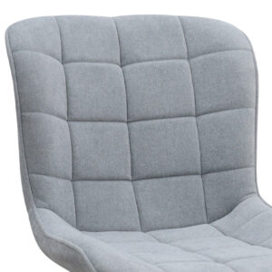 Καρέκλα τραπεζαρίας Chiara Megapap γκρι ύφασμα - μεταλλικό μαύρο πόδι 48x58x81εκ.