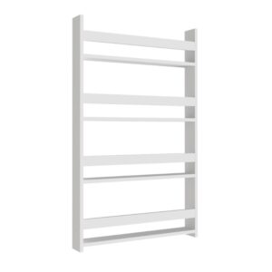 Επιτοίχια βιβλιοθήκη - ραφιέρα Montessori Megapap χρώμα λευκό 74x10x120εκ.