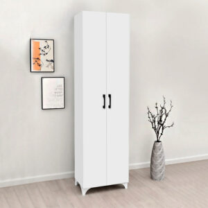 Ντουλάπα - Παπουτσοθήκη Lilly Megapap χρώμα λευκό 49x32x178εκ.