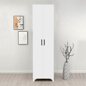 Ντουλάπα - Παπουτσοθήκη Lilly Megapap χρώμα λευκό 49x32x178εκ.