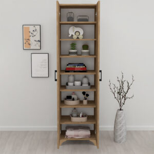 Ντουλάπα - Παπουτσοθήκη Lilly Megapap χρώμα pine oak 49x32x178εκ.