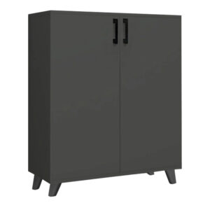 Ντουλάπι κουζίνας/μπάνιου - Παπουτσοθήκη Lilly Megapap χρώμα ανθρακί 72x32,5x88εκ.