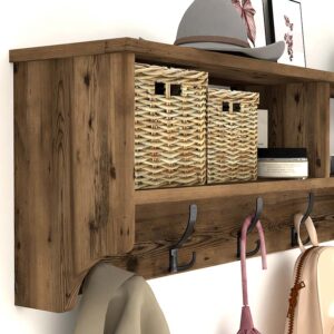 Κρεμάστρα τοίχου Ottila Megapap χρώμα καπνιστή καρυδιά 120x22x37εκ.