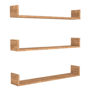 Ραφιέρα τοίχου Tyrion Megapap 3 τεμαχίων χρώμα pine oak 90x15x12εκ.