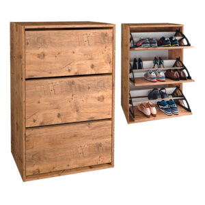 Παπουτσοθήκη Nave Megapap 18 ζευγών χρώμα pine oak 73,6x24x110εκ.